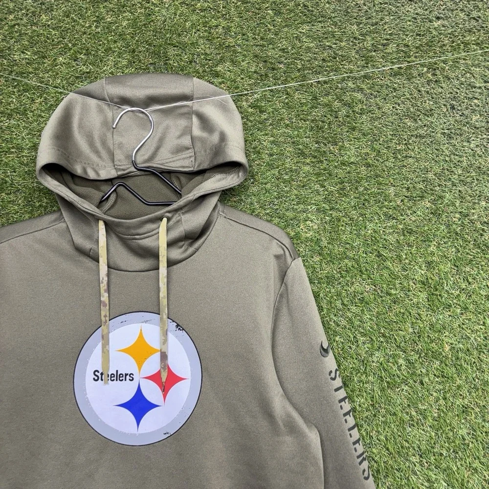 Nike Pittsburgh Steelers Salute To Service Hoodie Mens Small Military On Field